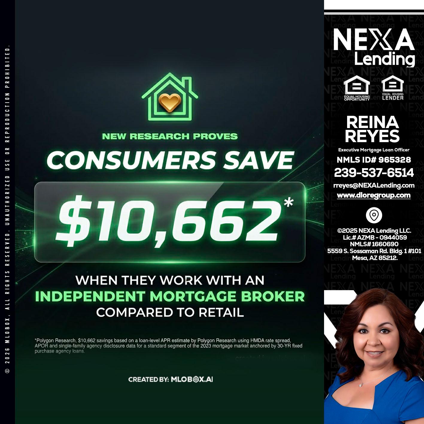 10,662 - Reina Reyes -Executive Mortgage Loan Officer