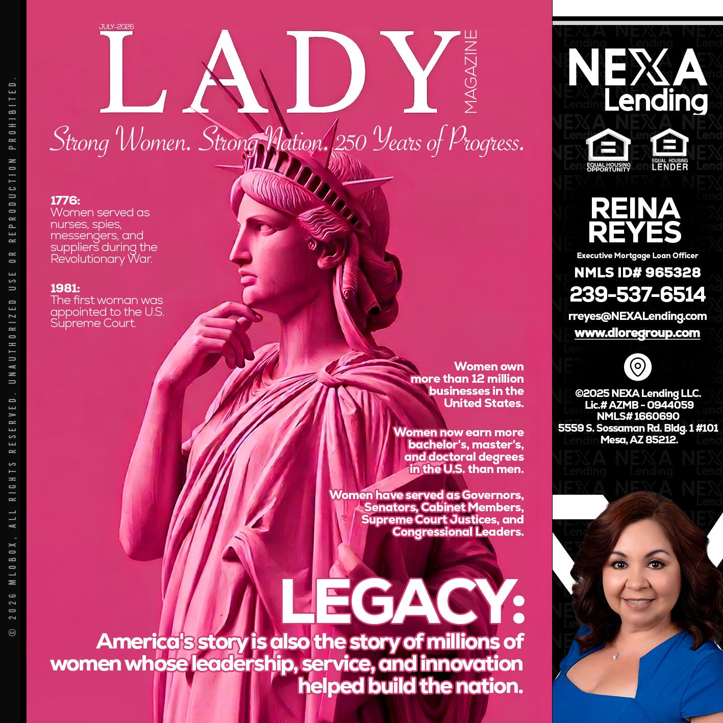 LADY LIBERTY! - Reina Reyes -Executive Mortgage Loan Officer