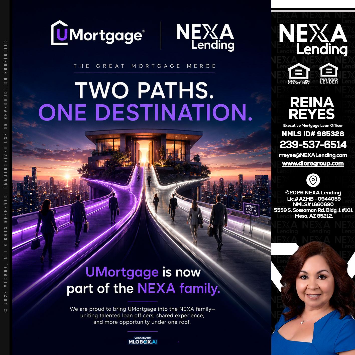 two path - Reina Reyes -Executive Mortgage Loan Officer